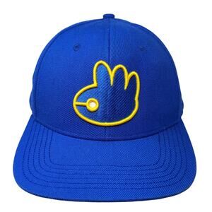 Unofish snapback Cap Blue One Size Adjustable Embroidered Vented Holes 6 Panel